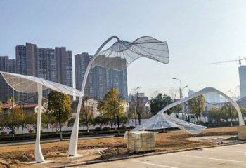 花型廊架雕塑，不銹鋼景觀廊架雕塑小品