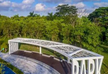 鏤空字母廊架雕塑，不銹鋼長廊藝術(shù)原理