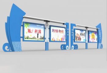 櫥窗宣傳欄雕塑，學(xué)校文化體系展示