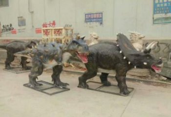 恐龍雕塑定制，小區雕塑，發聲恐龍雕塑提供