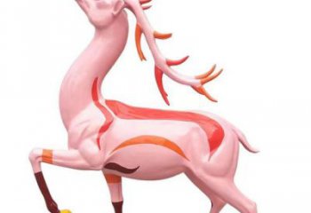 門口梅花鹿雕塑點擊，地標擺件，玻璃鋼梅花鹿雕塑承接