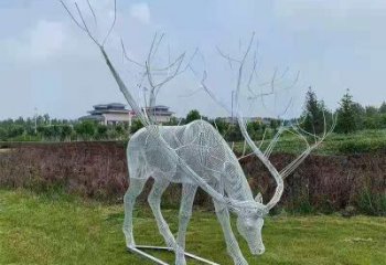 梅花鹿雕塑指用，景觀雕塑，園林燈光梅花鹿雕塑點擊