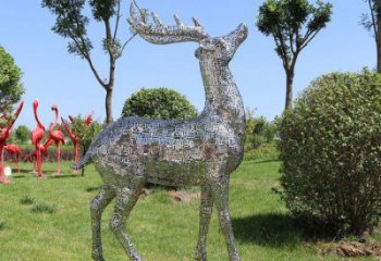 景區(qū)梅花鹿雕塑供給，景觀(guān)雕塑，鏤空梅花鹿雕塑供求