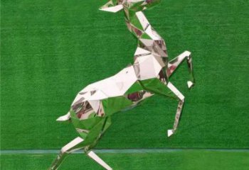 雕塑小鹿景觀精選，中式工藝，切面藝術(shù)小鹿雕塑供給