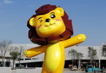 廣場獅子雕塑，卡通動物景觀小品，商場美陳擺件