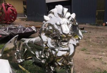 景觀獅子雕塑優(yōu)選，陸地?cái)[件，不銹鋼獅子雕塑供應(yīng)
