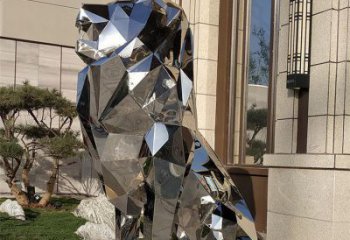 景觀獅子雕塑承接，景區案例，公園不銹鋼獅子雕塑定制