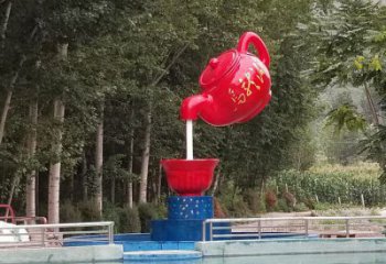 懸空吊壺雕塑，水景雕塑，景觀流水天壺雕塑廠家
