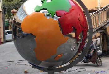 地球雕塑生產，鋼管組合，不銹鋼地球雕塑生產廠家