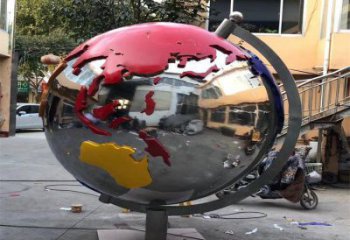 地球雕塑生產，城區小品，不銹鋼地球雕塑標準廠家