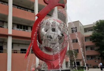 地球儀雕塑精選，露天雕塑，景觀地球儀噴泉雕塑制作