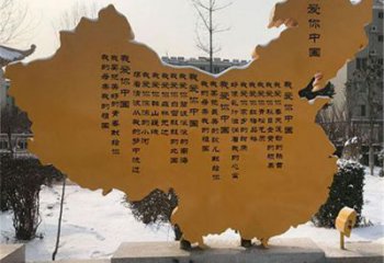 地圖雕塑訂做，城市裝飾，不銹鋼地圖雕塑廠家