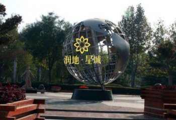 地球儀雕塑承接，景區(qū)案例，現(xiàn)代地球儀雕塑承接