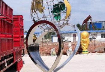 地球儀雕塑供給，戶外雕塑，景觀現(xiàn)代地球儀雕塑選用