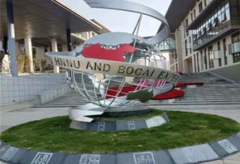 地球儀雕塑觀賞型，公園小品，現(xiàn)代地球儀雕塑生產(chǎn)商