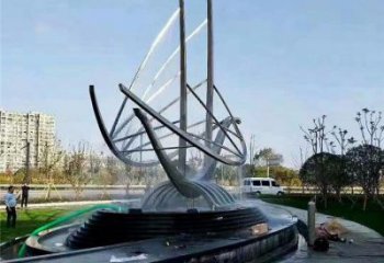 龍舟雕塑供應，街景小品，鍛鋼不銹鋼龍舟雕塑優價