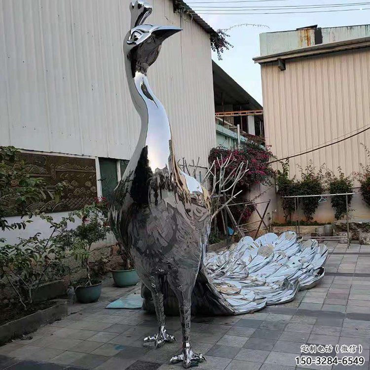 室外鳳凰雕塑展品，公園小品，不銹鋼鳳凰雕塑生產廠家