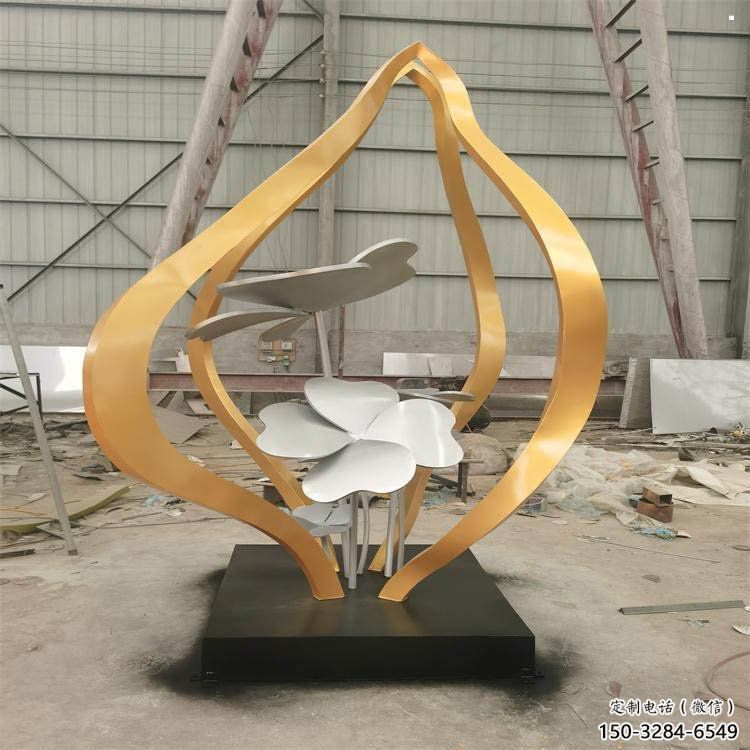 梧桐花雕塑常用，鋼管組合，景觀梧桐花雕塑廠家定價