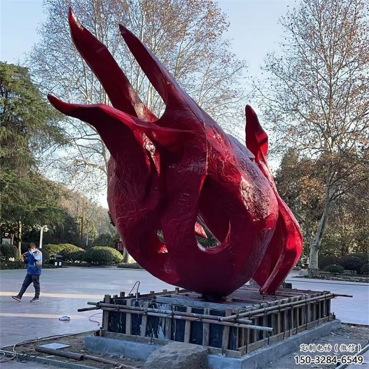 火焰雕塑觀賞型，街景小品，不銹鋼火焰雕塑常用