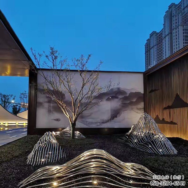 藝術(shù)假山雕塑，園林裝飾，鋼結(jié)構(gòu)假山雕塑制造廠家