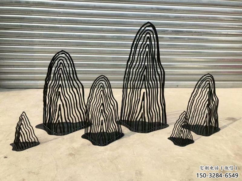 園林假山雕塑，噴漆景觀雕塑，網(wǎng)格形式