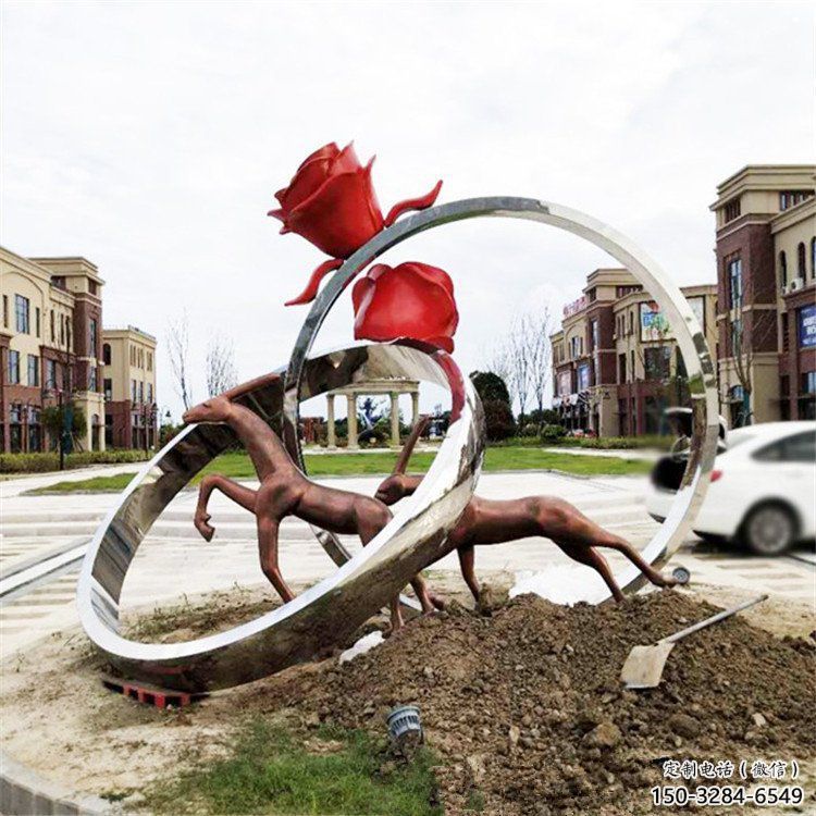 鉆戒雕塑訂做供需，景區(qū)雕塑，烤漆鉆戒雕塑定價