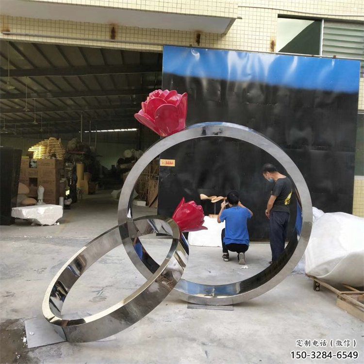 鉆戒雕塑通用，花園小品，廣場景觀鉆戒雕塑優(yōu)價