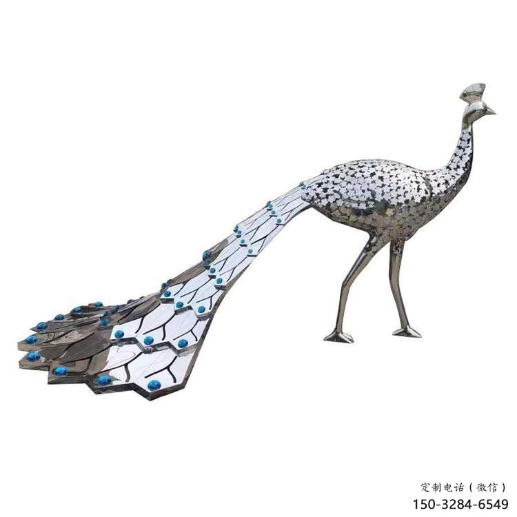地產孔雀雕塑預定，露天雕塑，不銹鋼孔雀雕塑制作廠家