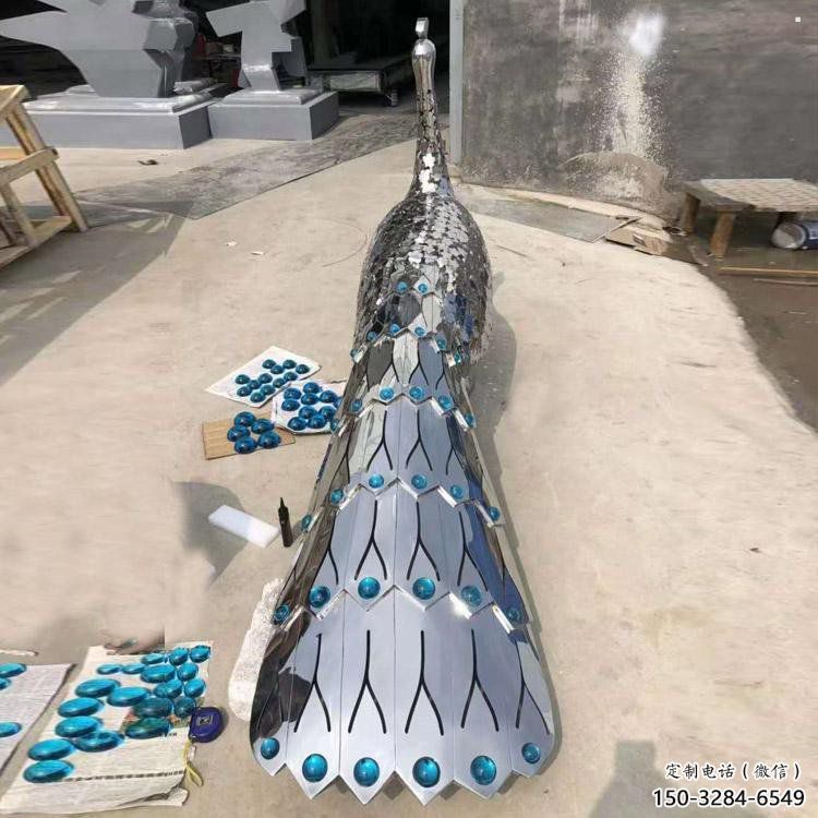 孔雀雕塑優選，陸地擺件，不銹鋼孔雀雕塑廠家供給