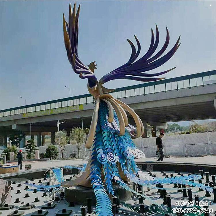 孔雀雕塑展品，公園小品，不銹鋼孔雀雕塑造型生產商