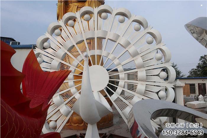 孔雀開屏雕塑定做，標識雕塑，仿真孔雀開屏雕塑選定?