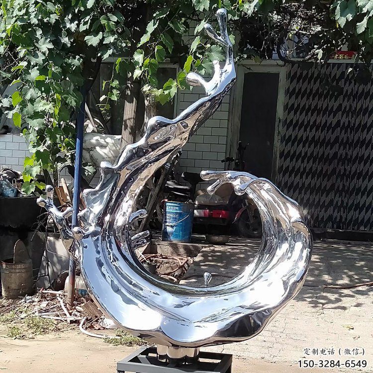 波浪雕塑提供，多彩藝術，中式不銹鋼波浪雕塑通用