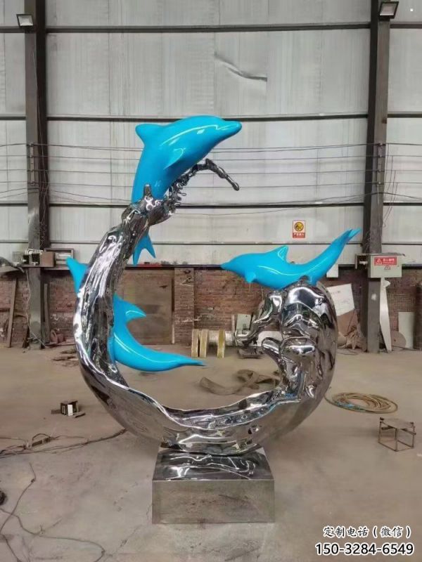 浪花雕塑廠家，抽象藝術(shù)造型，戶外廣場小品