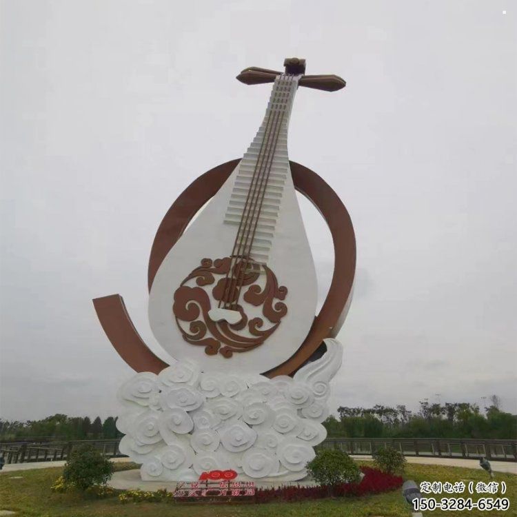 提琴系列雕塑，城市裝飾，彩色烤漆提琴雕塑優選