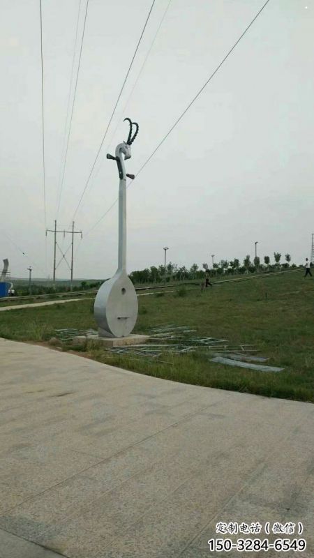 馬頭琴雕塑精選，戶外雕塑，不銹鋼馬頭琴雕塑優(yōu)價