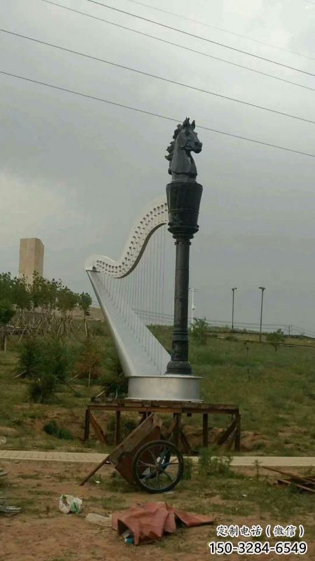 馬頭琴雕塑生產，城市裝飾，不銹鋼馬頭琴雕塑選定