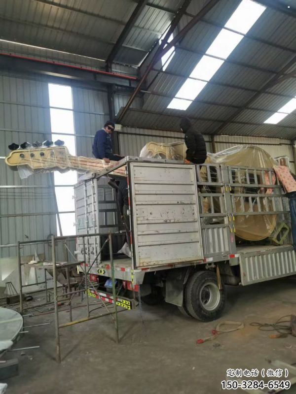 提琴雕塑定制，景觀雕塑，不銹鋼提琴雕塑展品