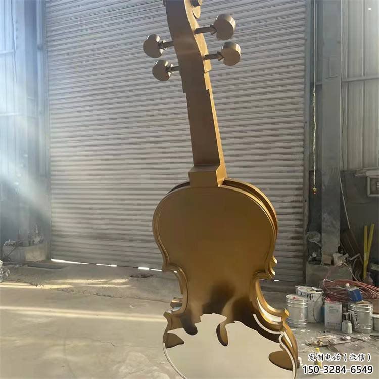 提琴雕塑特供，美陳雕塑，不銹鋼提琴雕塑定制