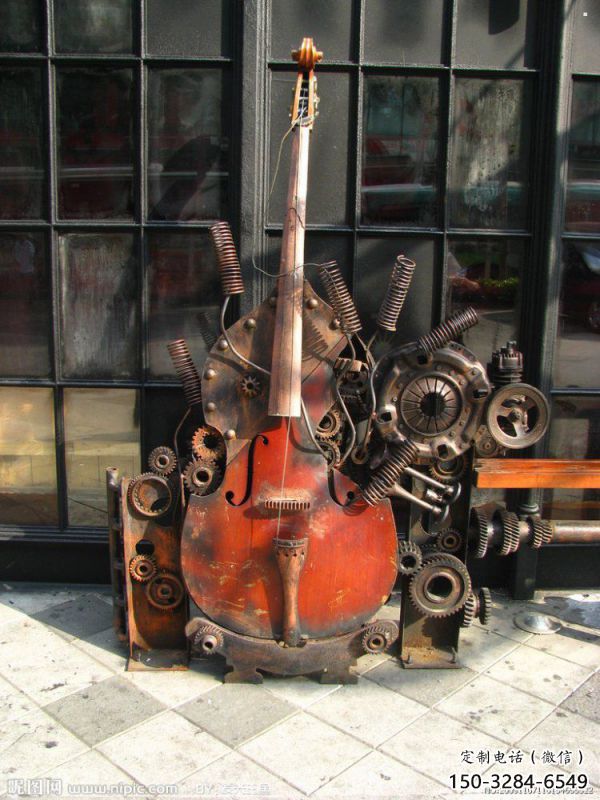 小提琴雕塑供應(yīng)，多彩藝術(shù)，不銹鋼小提琴雕塑供求