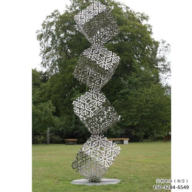 幾何體雕塑生產，鋼管組合，不銹鋼幾何體雕塑展品