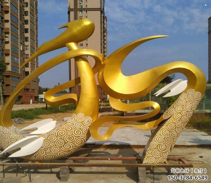 抽象和字雕塑展品，小區(qū)雕塑，不銹鋼和字雕塑制作精選