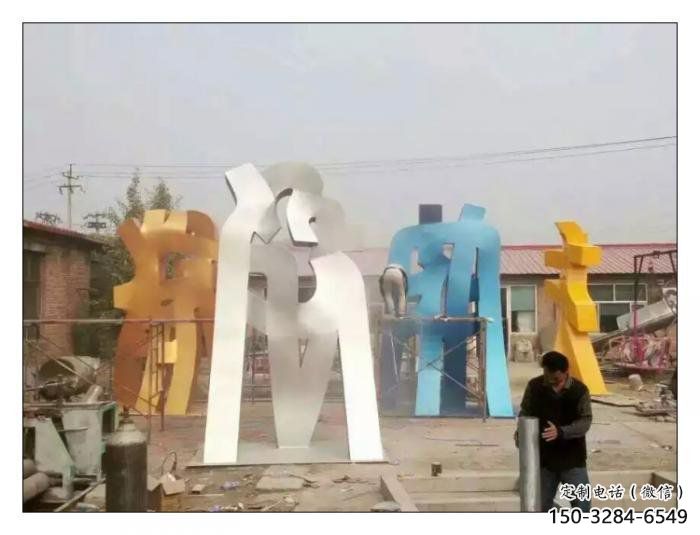 大型甲骨文雕塑常用，戶外擺放，不銹鋼甲骨文雕塑廠家