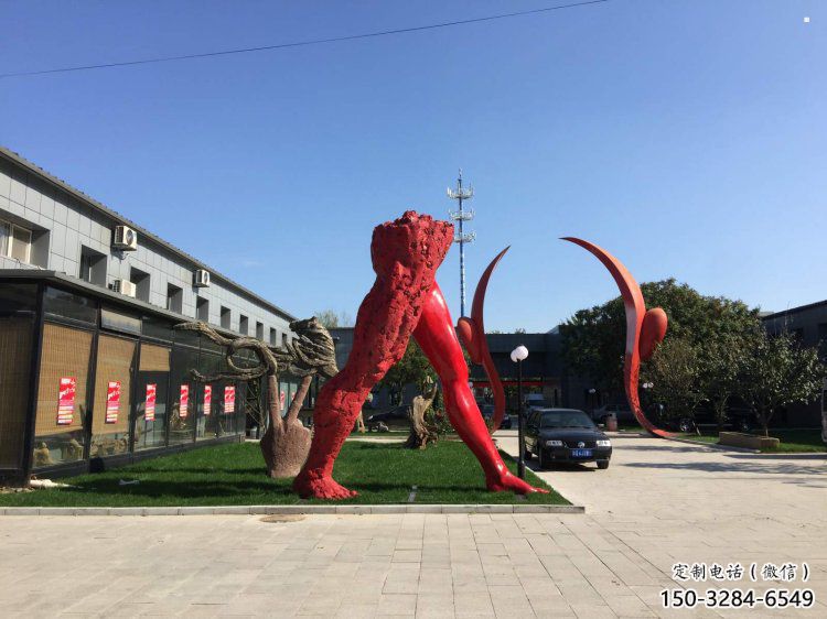 紀念人字雕塑生產，廣場雕塑，不銹鋼人字雕塑展品