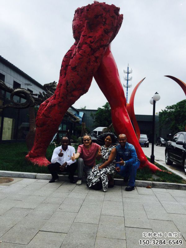 人字雕塑廠，白鋼構件，彩色不銹鋼人字雕塑觀賞型