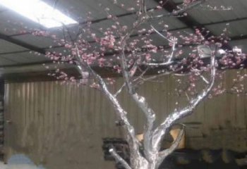 櫻花雕塑優選，城市裝飾，不銹鋼櫻花雕塑訂做廠家