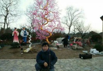 櫻花雕塑預定，露天雕塑，不銹鋼櫻花雕塑制作