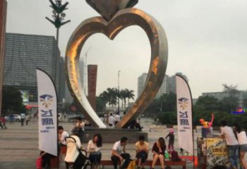 戒指環雕塑承接，景區案例，公園戒指環雕塑定制