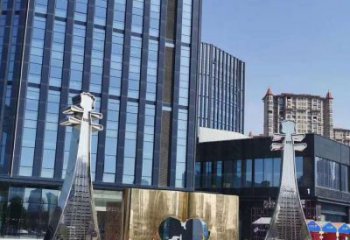 提琴雕塑展品，花園小品，鏡面不銹鋼提琴雕塑優(yōu)選