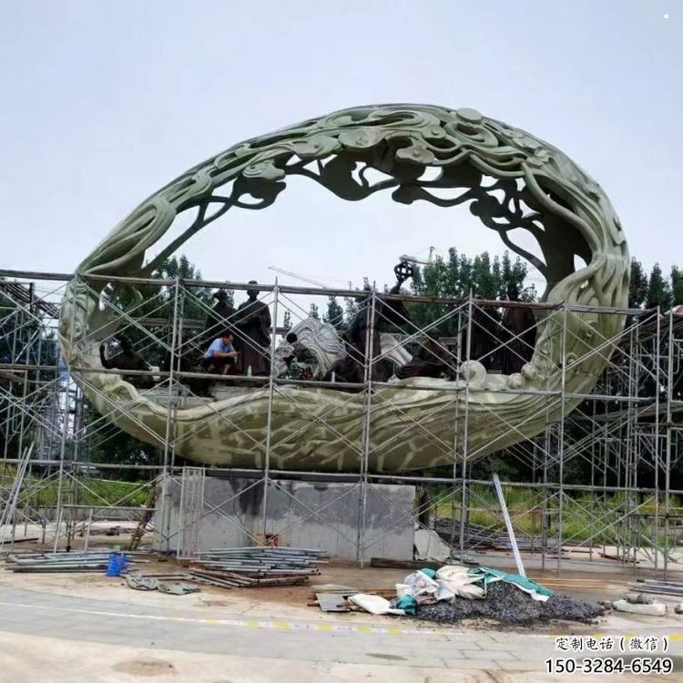 空心球雕塑制作，景區案例，鏤空空心球雕塑廠家