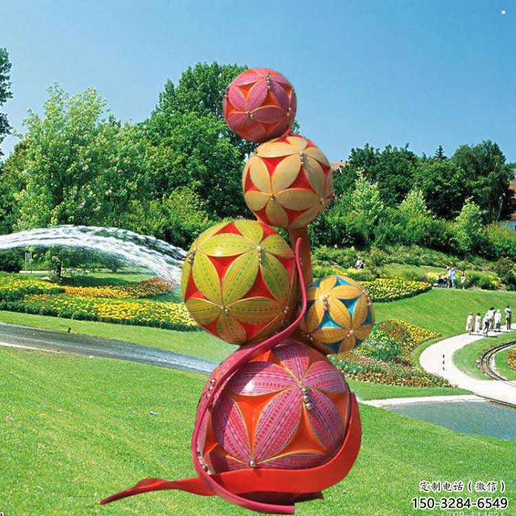 繡球雕塑服務商，公園小品，地產不銹鋼繡球雕塑廠家